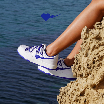 Dam Sneakers Trendig Design Andningsbart Material Vadderad Inre Sula 2