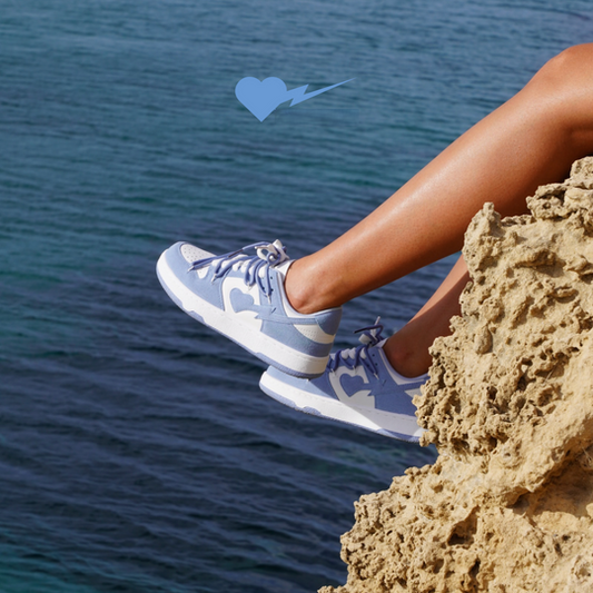 Dam Sneakers Trendig Design Andningsbart Material Vadderad Inre Sula 1