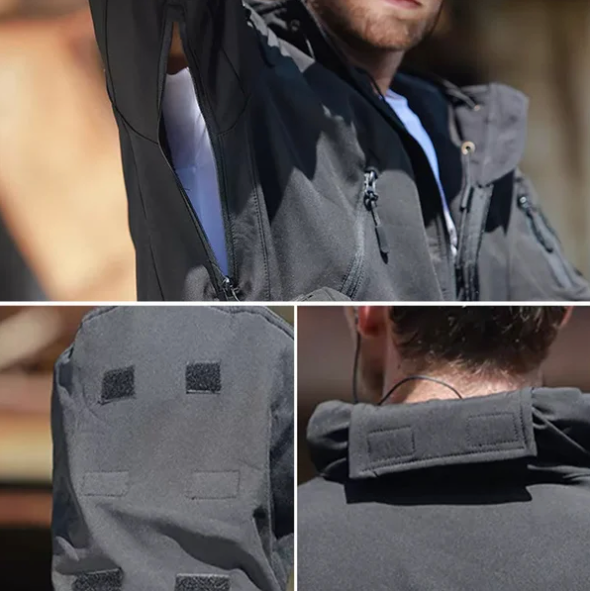Herrjacka Vinter Robust Design Högkvalitativ Polyester och Bomull-6