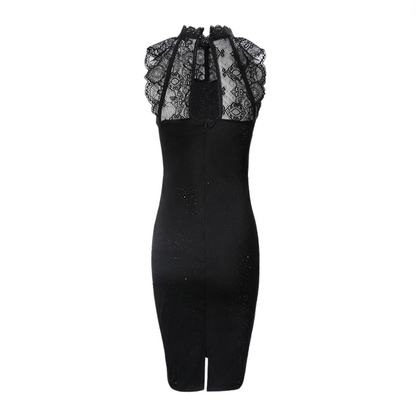 Festklänning Dam Spets Detaljer Polyester för Bröllop och Cocktailfester-2