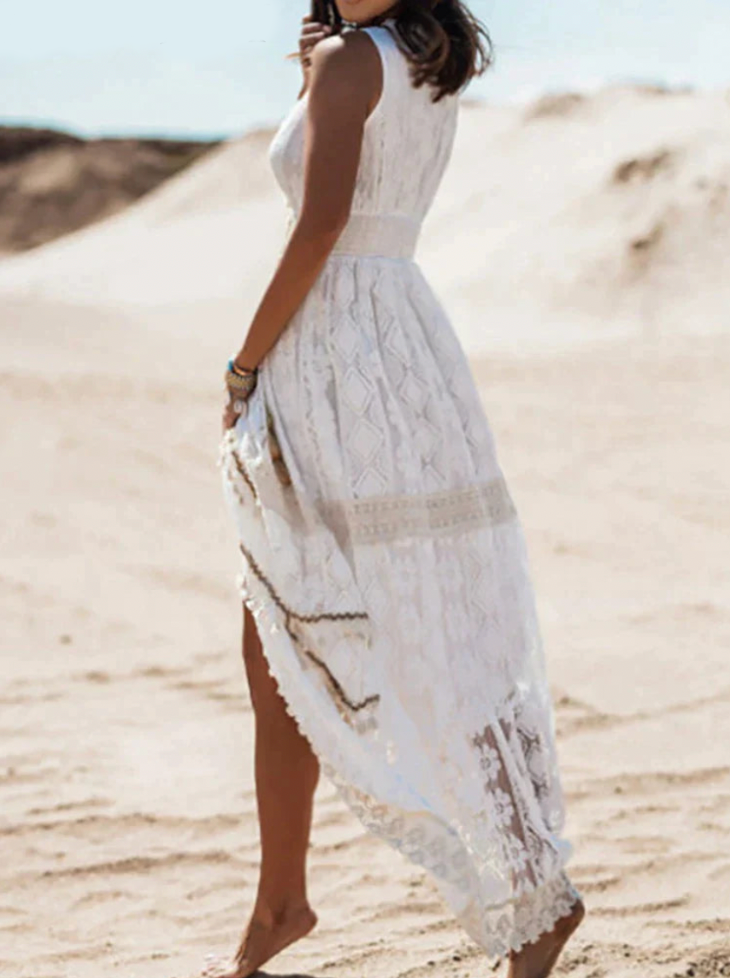 Boho Damklänning i Luftigt Tyg – Elegant och Bekväm Klänning för Vår och Sommar 5