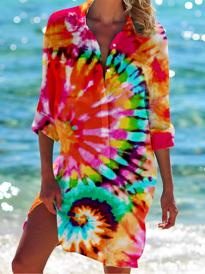 Dam Blus Knapp-Down Lätt Andningsbar Stilren Mångsidig 12