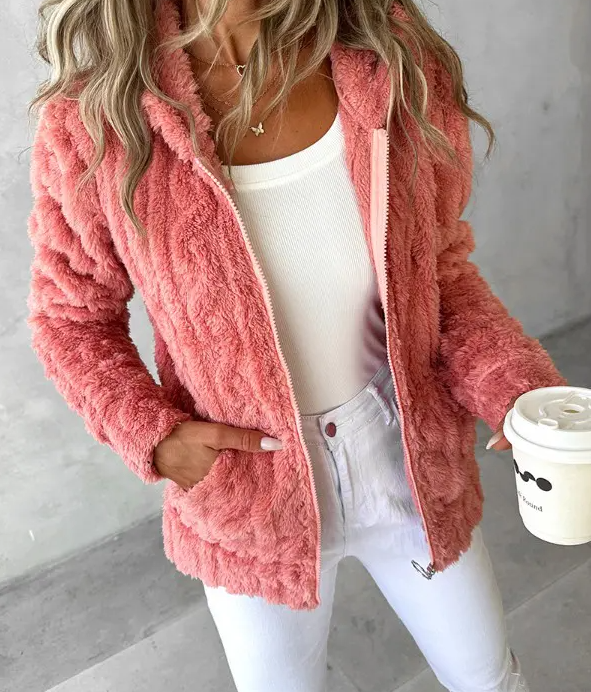 Dam Lång Kofta Mjuk och Varm Cardigan-4