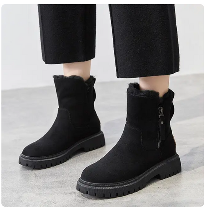 Dam Ankelstövlar Konstläder Mjuk Foder-6