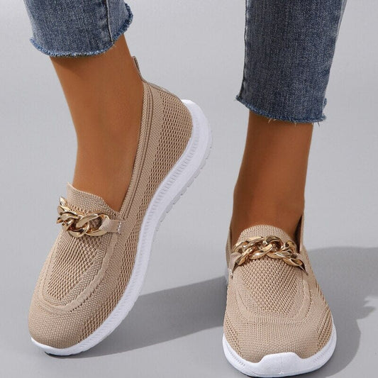 Dam Sneakers Mesh med Kedja för Avslappnad Stil-1