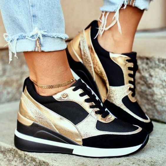 Variant image for Dam Sneakers Ergonomisk Design Andningsbart Material Vadderad Sula-33