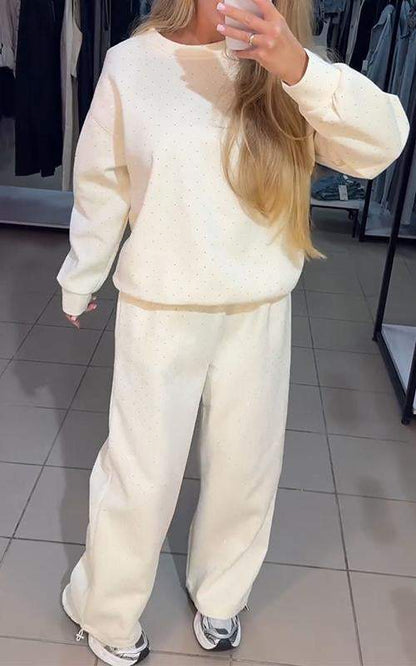 Dam Jogging Set Glittrande Bekväm Stil Mjuk Elastisk Blandning-5