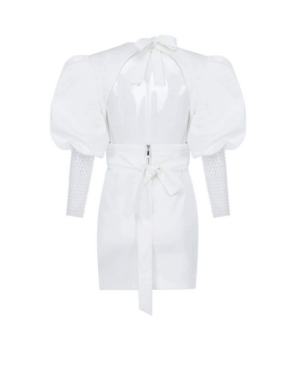 Kvinna Miniklänning Djup Halsringning Glittrig Polyesterblandning 2