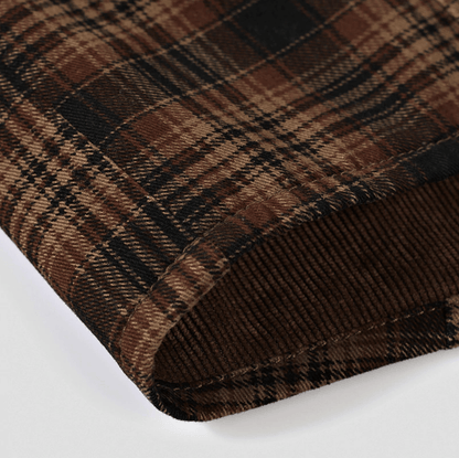Herr Flanelljacka Randig Varm Högkvalitativ Flanell-3