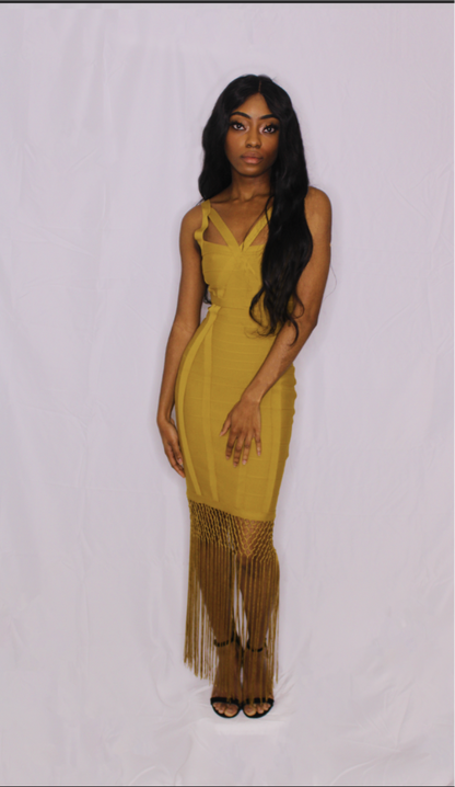 Dam Klänning Bandage Hjärtformad Halsringning Elastiskt Material-2