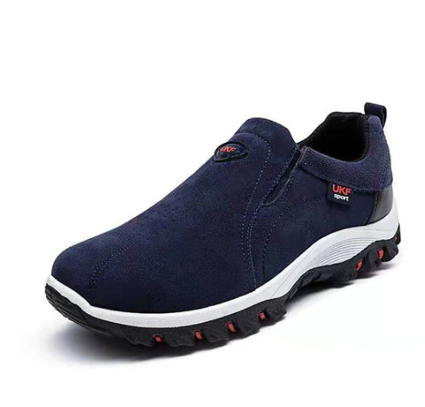Ortopediska Vandringsskor för Herrar – Lätta och Ventilerande Gummiskor, Slip-On Design, Stöd för Fotens Naturliga Rörelse 10