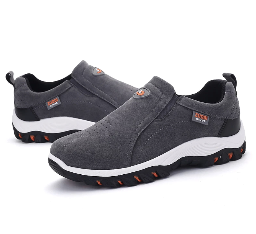 Ortopediska Vandringsskor för Herrar – Lätta och Ventilerande Gummiskor, Slip-On Design, Stöd för Fotens Naturliga Rörelse 4