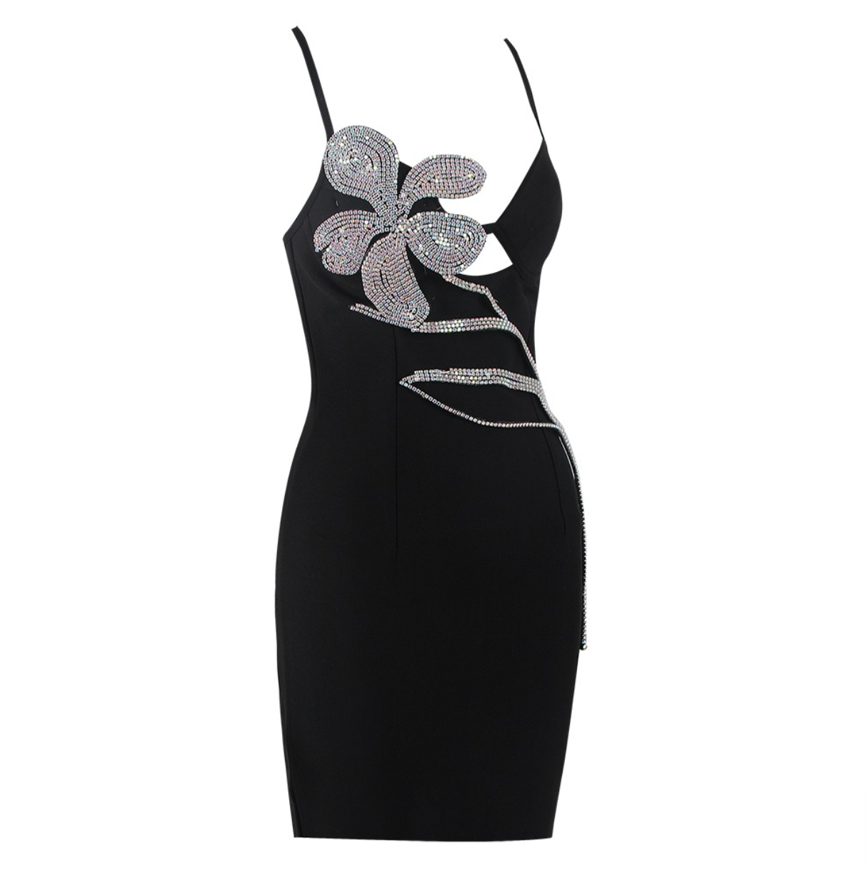 Fina Dam Klänningar Miniklänning Hjärtformad Halsringning Blommor Polyester 3