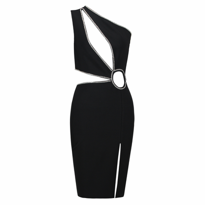 Kvinnors Bandageklänning Utskärningar Glittrande Detaljer Elastisk Viskos 8