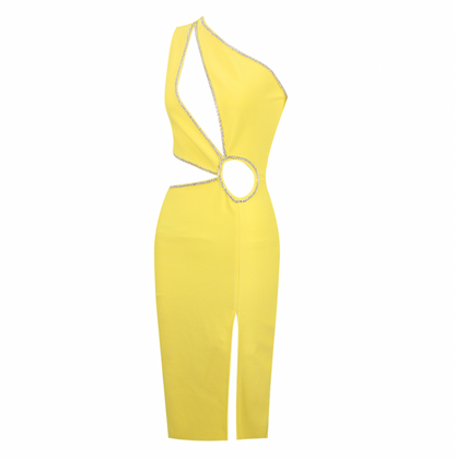 Kvinnors Bandageklänning Utskärningar Glittrande Detaljer Elastisk Viskos 10