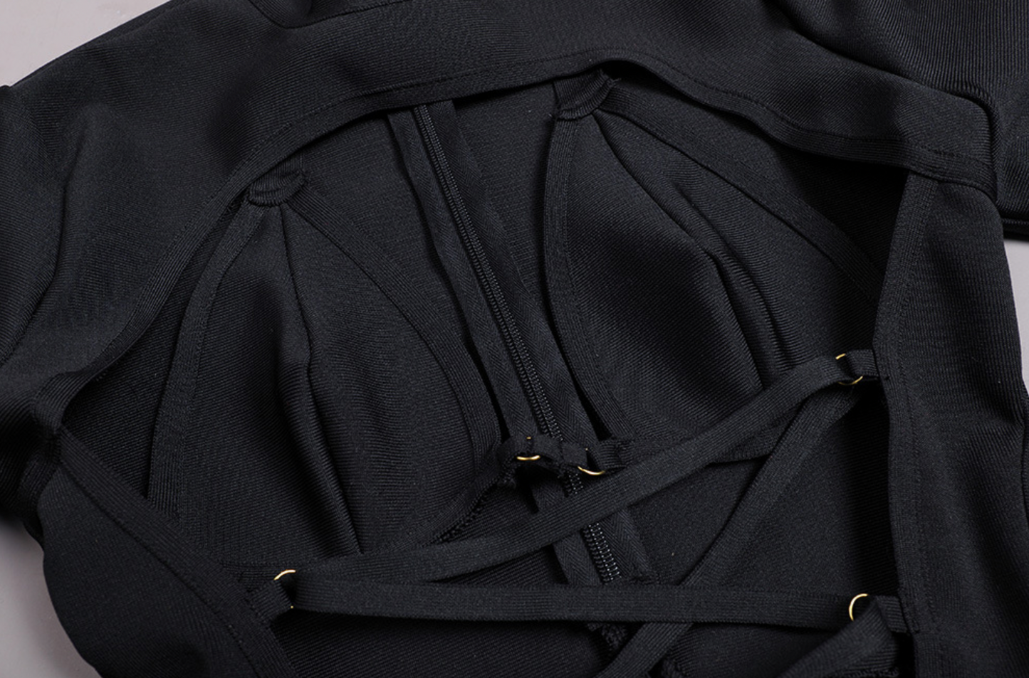 Maxiklänning Dam med Utskärningar och Långa Ärmar i Polyester 3