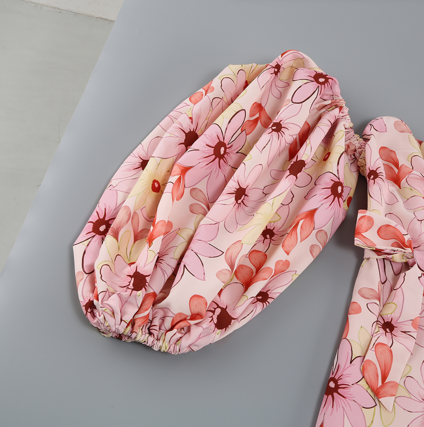 Dam Klänning Blommönster Långa Ärmar Polyester Elegans-6