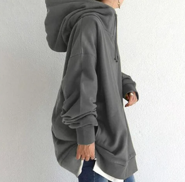 Kvinnors Hoodie med Dragkedja i Mjuk Bomull – Elegant Design för Vardagsbruk och Festliga Tillfällen 2