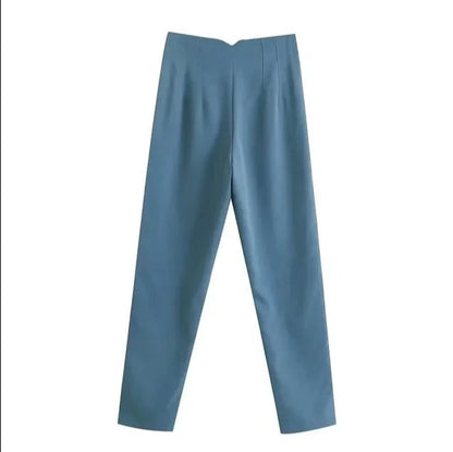 Variant image for Dam Hög Midja Byxor Avslappnad Stil Stretchmaterial-71