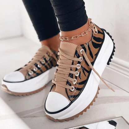Kvinnors Platå Sneakers Syntetiskt Material Bekväm Design 10