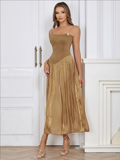 Maxiklänning Dam Med Fransar 100% Polyester Lång Klänning 5