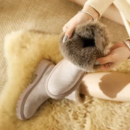 Fodrade Vinterstövlar Dam Bekväm Design Gummi-3