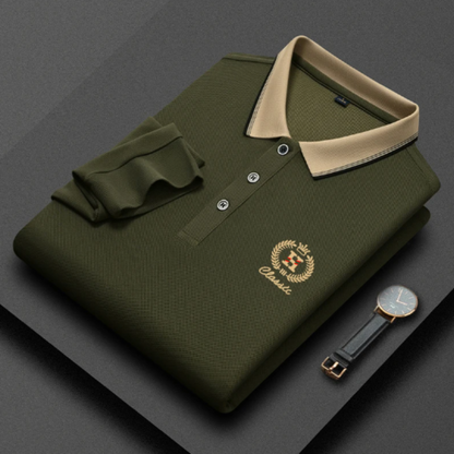 Herr Polotröja Klassisk Stickad Bomull 11