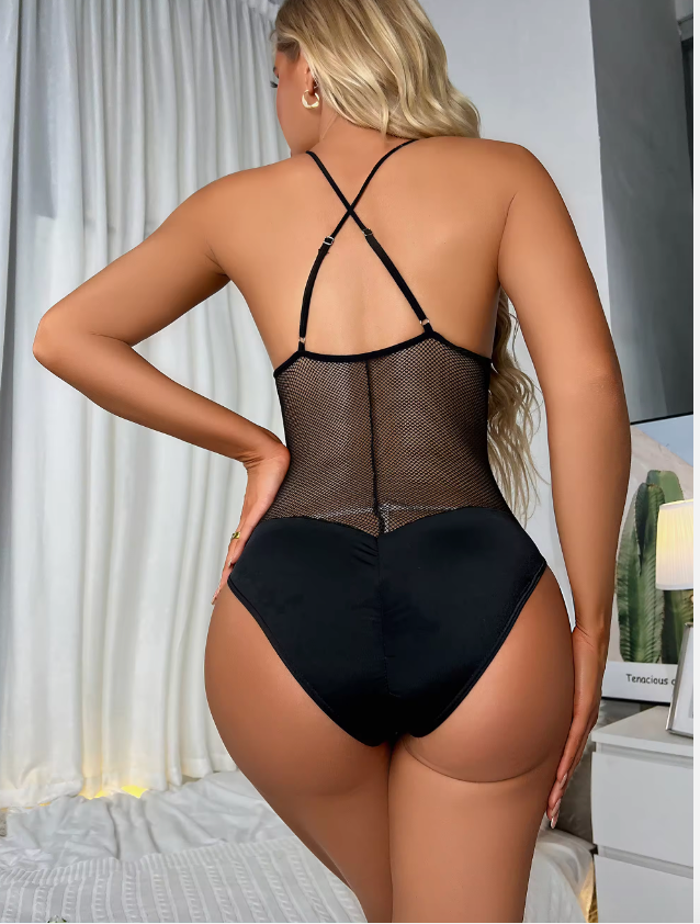 Dam Baddräkt Racerback Hög Benhalsring Nylon Spandex 2