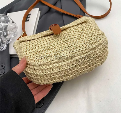 Dam Axelväska Lätt Läderrem-4