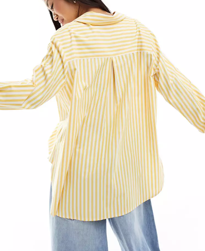 Dam Skjortablus Avslappnad Passform 100% Bomull-3