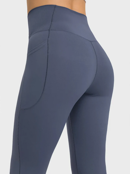Dam Sportleggings Hög Midja Fuktavvisande Polyester 2