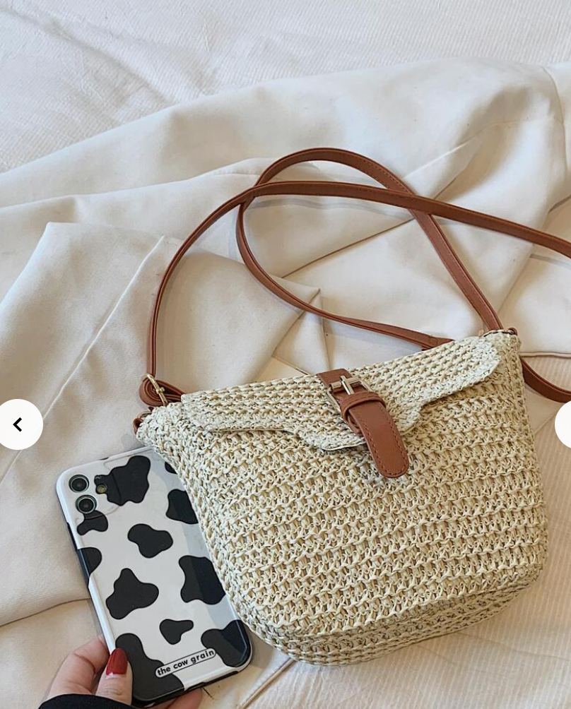 Dam Axelväska Lätt Läderrem-5