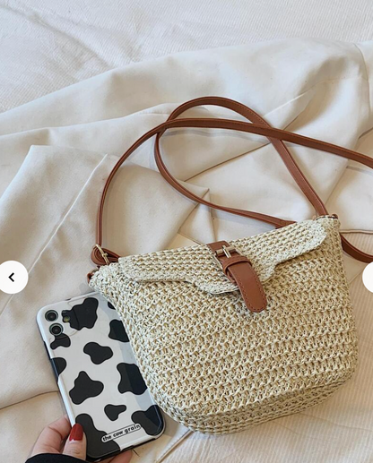 Dam Axelväska Lätt Läderrem-5