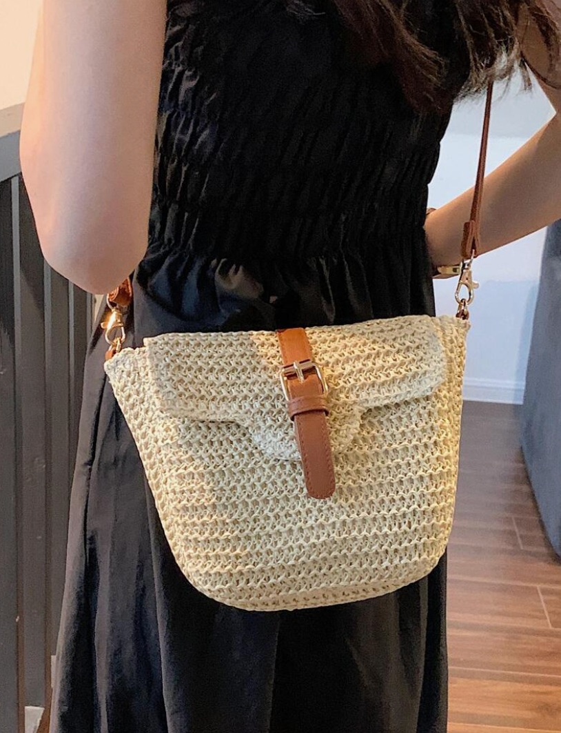 Dam Axelväska Lätt Läderrem-1