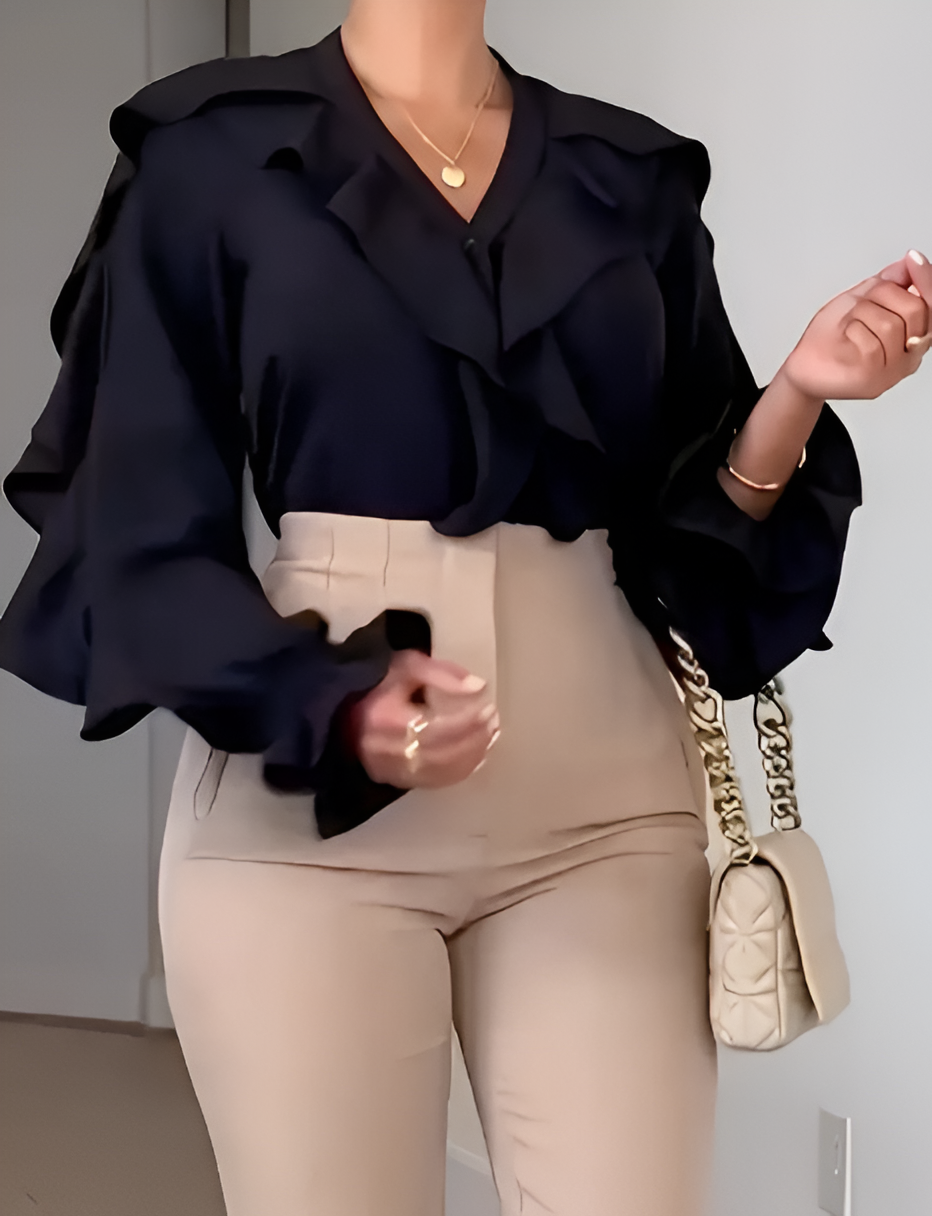 Dam Vinterblus Modern Ekologisk Material-2