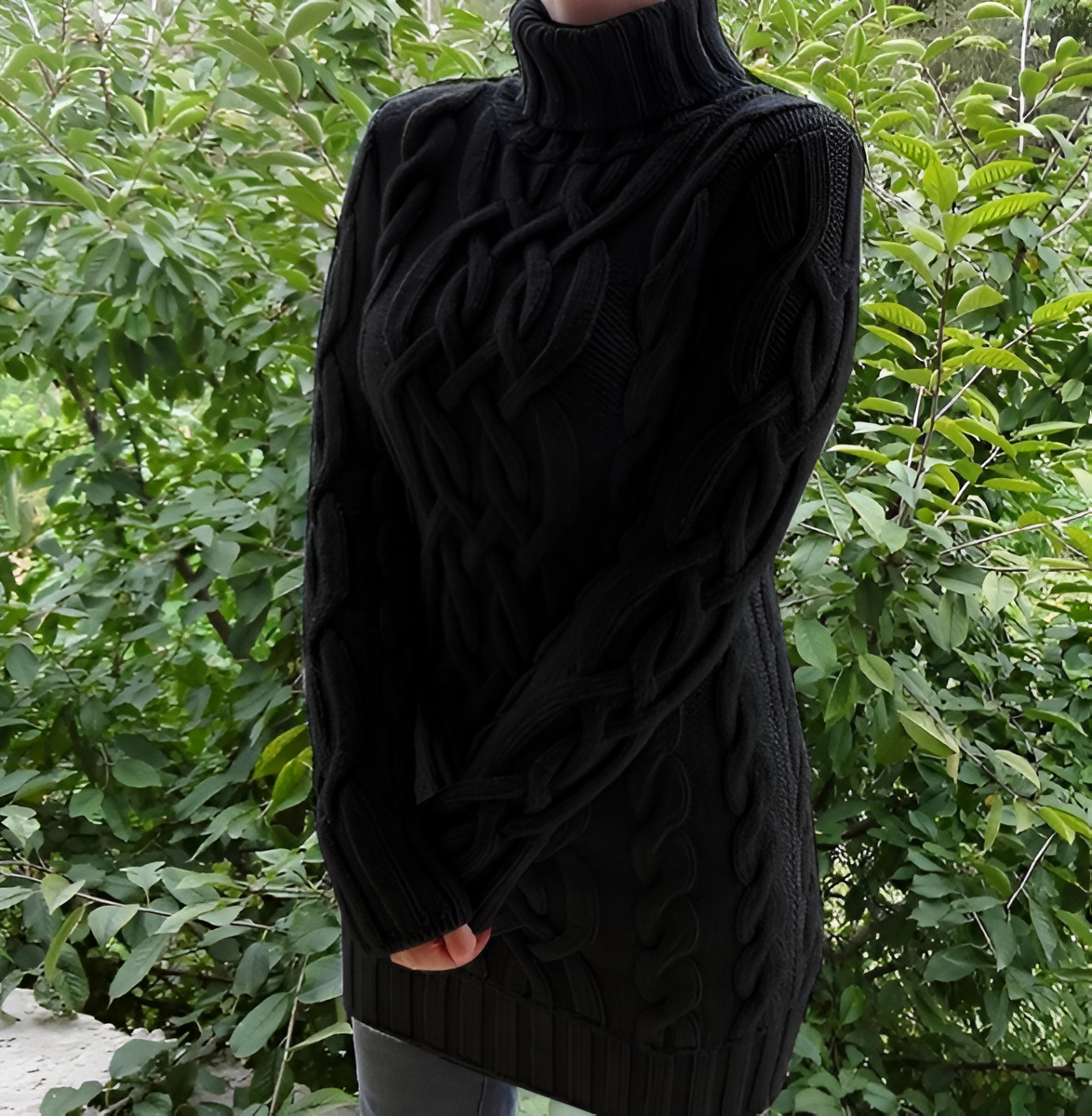 Dam Vintertröja Modern Bekväm Hållbar Fibrer-2