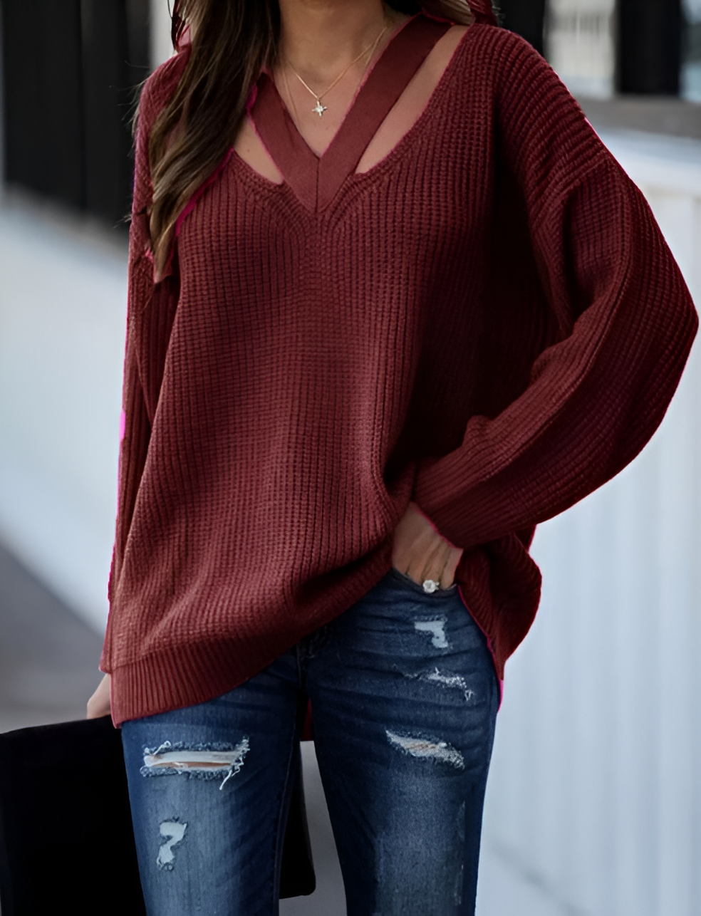 Variant image for Dam Vintertröja Trendig Hållbar Ekologisk Fibrer-49