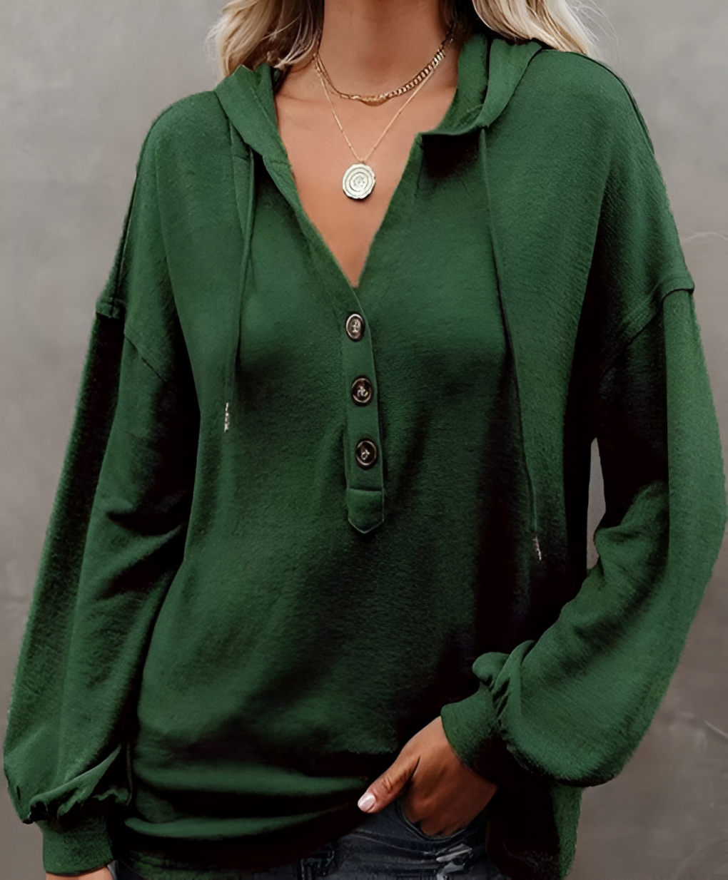 Variant image for Dam Vinterhuvtröja Minimalistisk Ekologisk Bomull-65