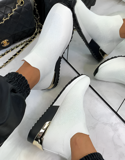 Dam Vinter Sneakers Klassisk Design Miljövänligt Material-3