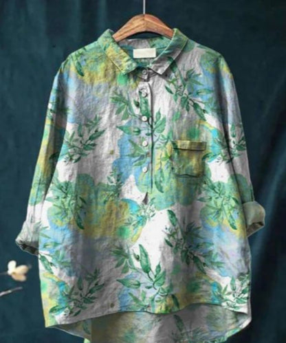 Variant image for Dam Blus Blommönster Figur-kramande Högkvalitativt Tyg-49