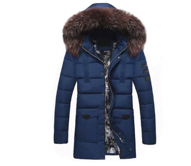 Variant image for Mäns Övergångsjacka Med Päls Trim Polyester-17