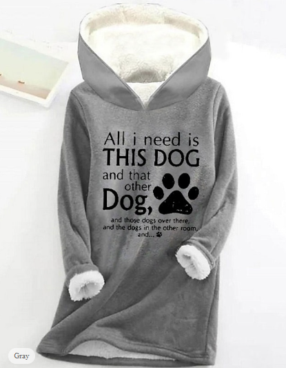 Dam Hoodie Avslappnad 100% Bomull-1