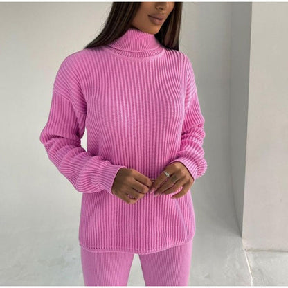 Dam Loungewear Set Mjuk Andningsbar Polyesterblandning-3