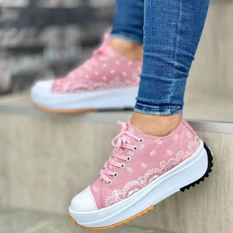 Dam Sneakers Blommig Design Canvas-2