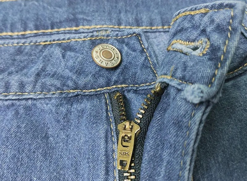 Dam Jeans Med Hög Midja Retro i Högkvalitativ Denim-3