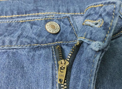 Dam Jeans Med Hög Midja Retro i Högkvalitativ Denim-3