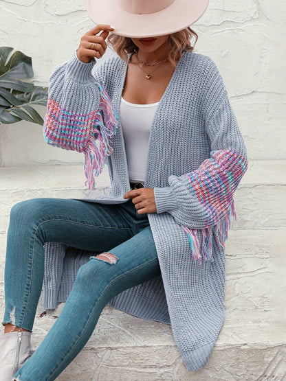 Kvinna Boho Väster Fransad Mjuk Material-3