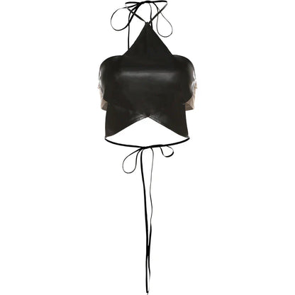 Dam Topp Festtoppar Tropisk Design Polyester Spandex-1