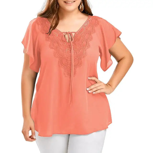 Vit Blus Dam Elegant Design Högkvalitativ Polyester-6
