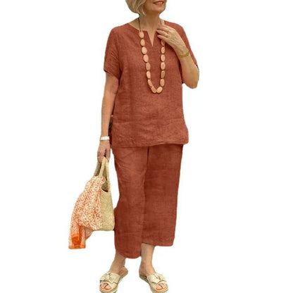 Snygga Byxor Dam Avslappnad Bomull-5